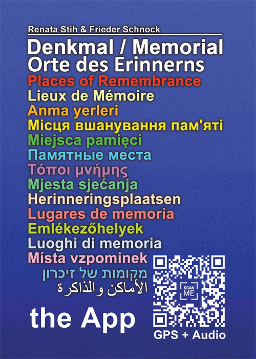 A5 brochure Places of Remembrance memorial by Renata Stih & Frieder Schnock