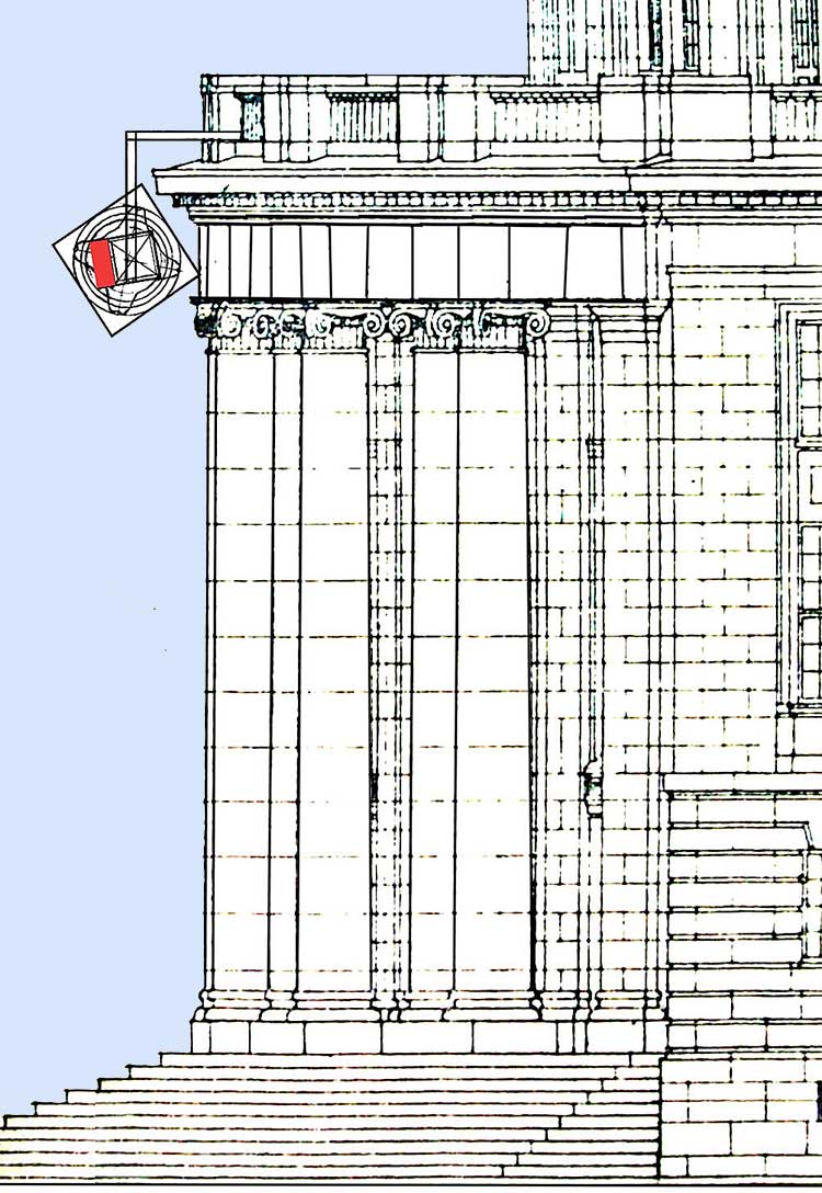 Stuttgart Opera, temporary installation proposal at the facade